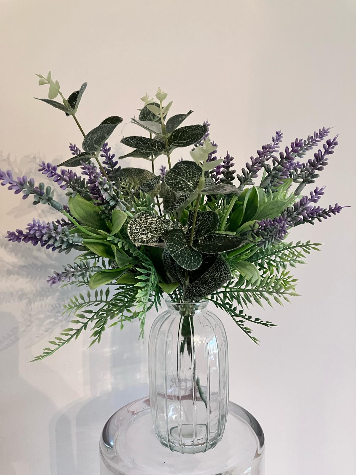 Artificial Lavender Bunch With Or Without Vase