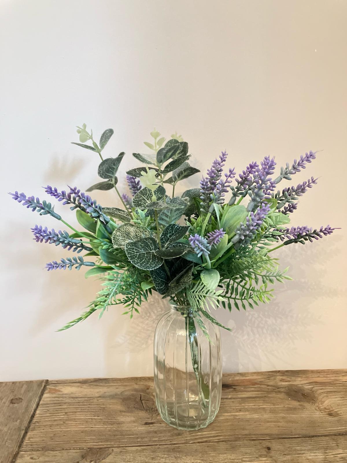 Artificial Lavender Bunch With Or Without Vase