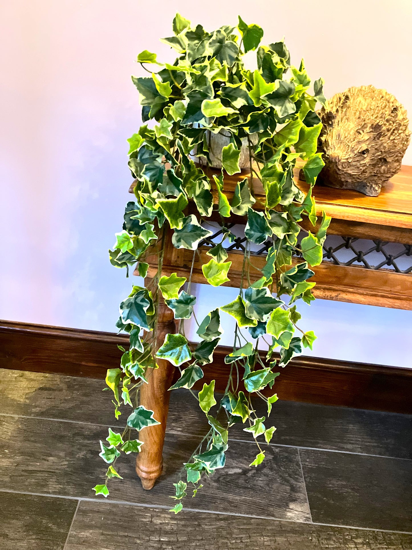 6 X Artificial Trailing Variegated Ivy - 100cm