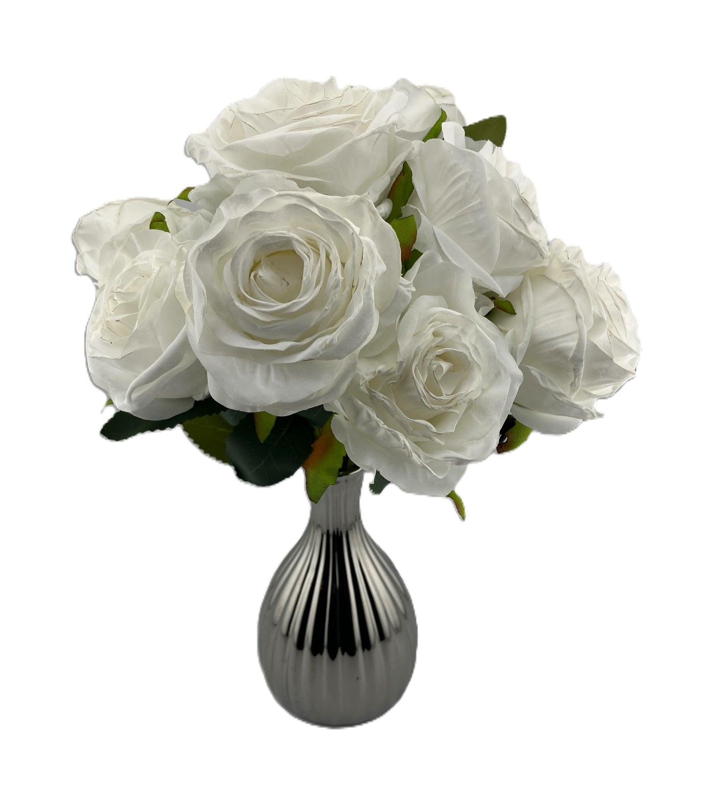 Bridal Dried Touch White Rose Hand Tie 10 Heads