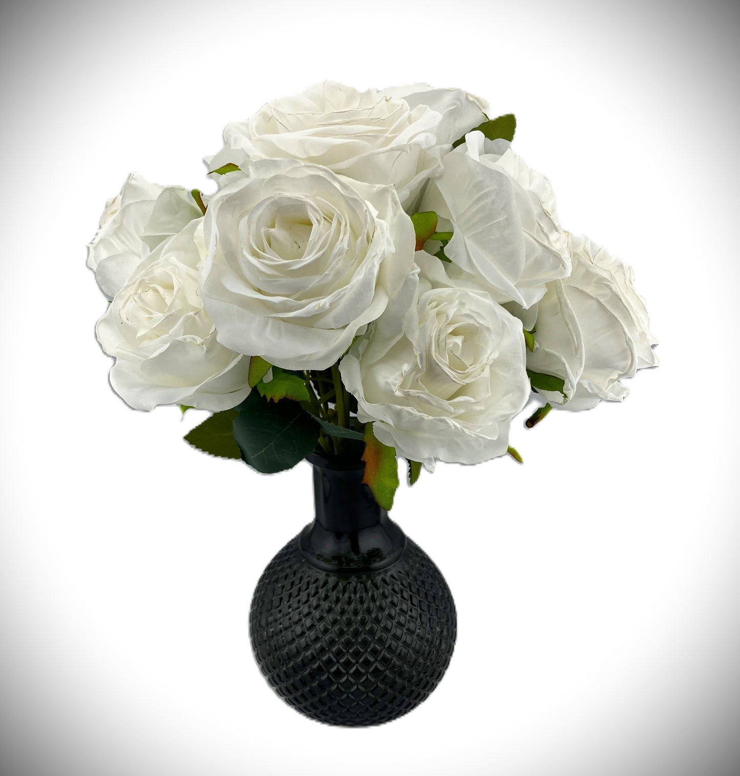 Bridal Dried Touch White Rose Hand Tie 10 Heads