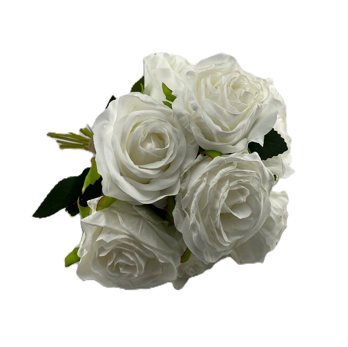 Bridal Dried Touch White Rose Hand Tie 10 Heads