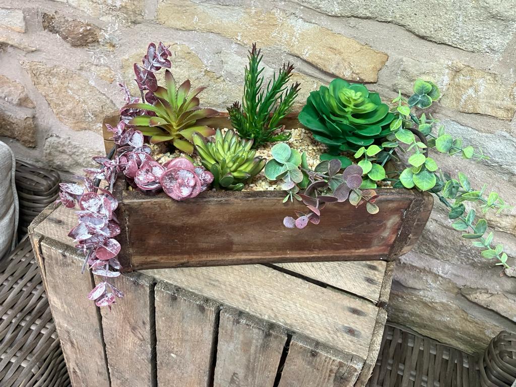 Wooden Succulent Planter