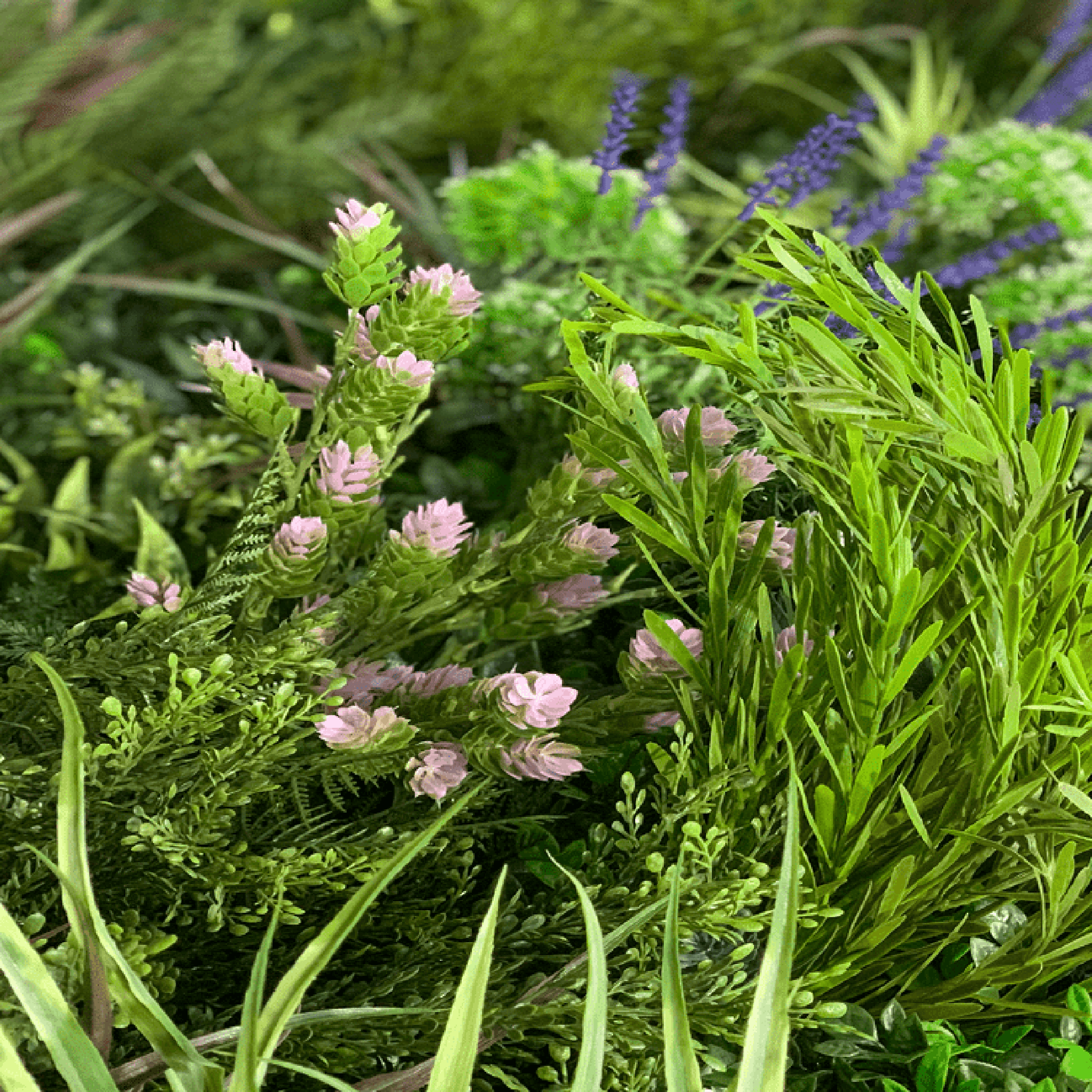 Artificial Green Wall Colour Box -  Spring Pink