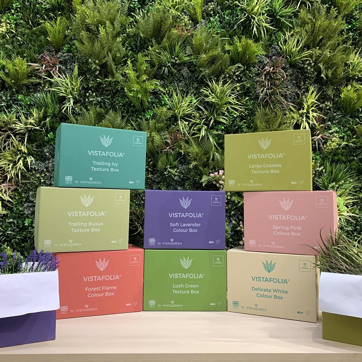 Artificial Green Wall Colour Box - Soft Lavender