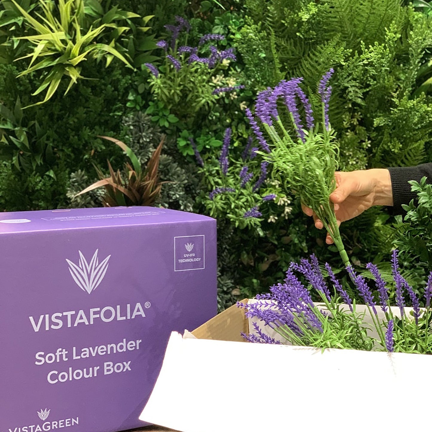 Artificial Green Wall Colour Box - Soft Lavender