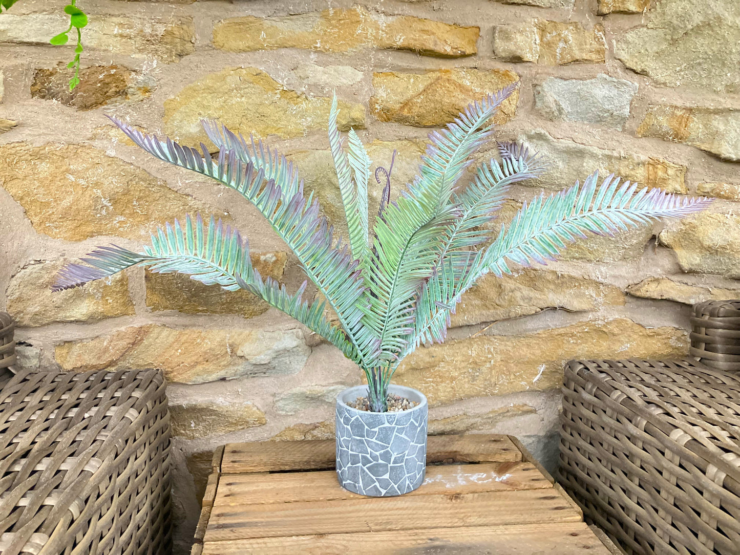 Artificial Regal Red Palm Fern Bunch