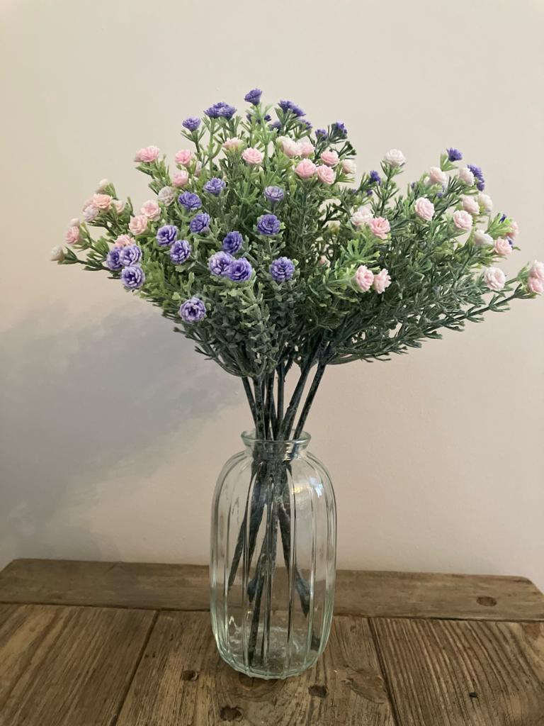 Wild Gypsophila Purple &amp; Pink - With Or Without Vase