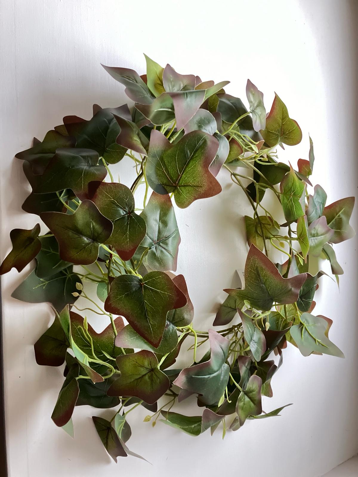 Artificial Ivy Garland with Burgundy Tips - 230cm