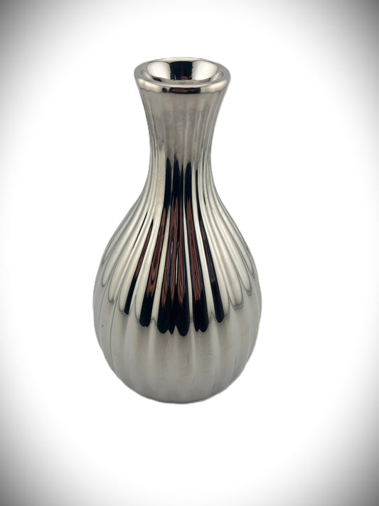 Ribbed Bulb Vase