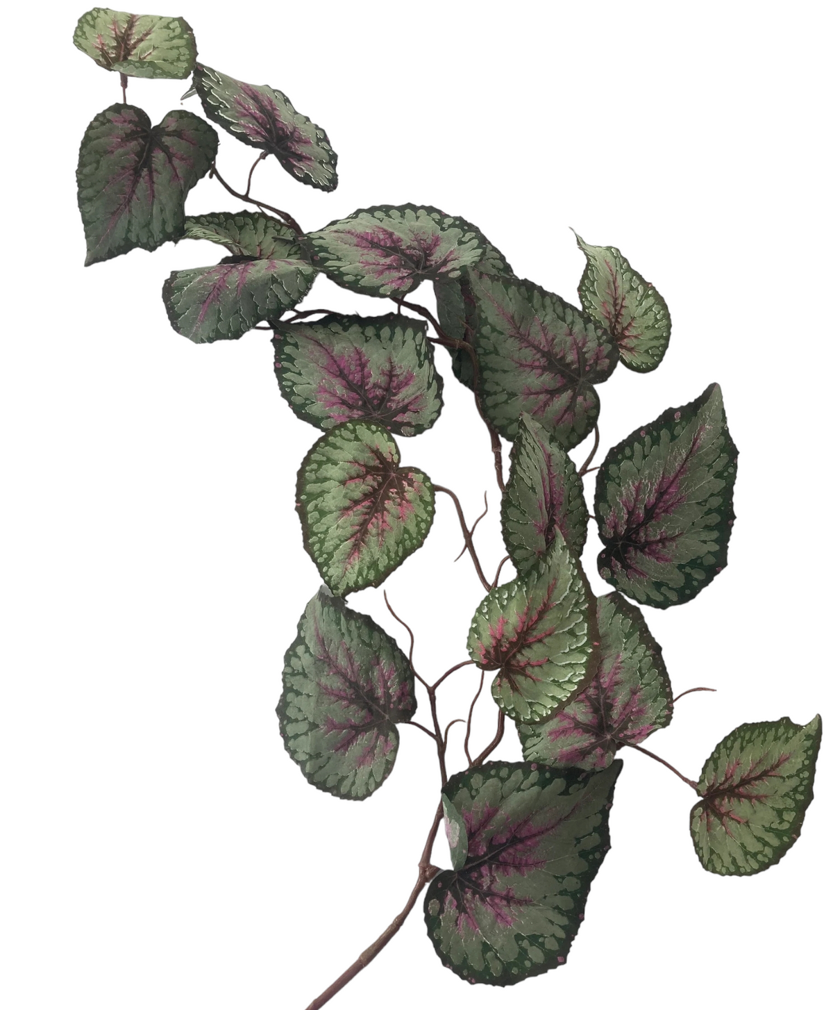 Artificial Begonia Hanging Spray - 110cm - Pink &amp; Grey