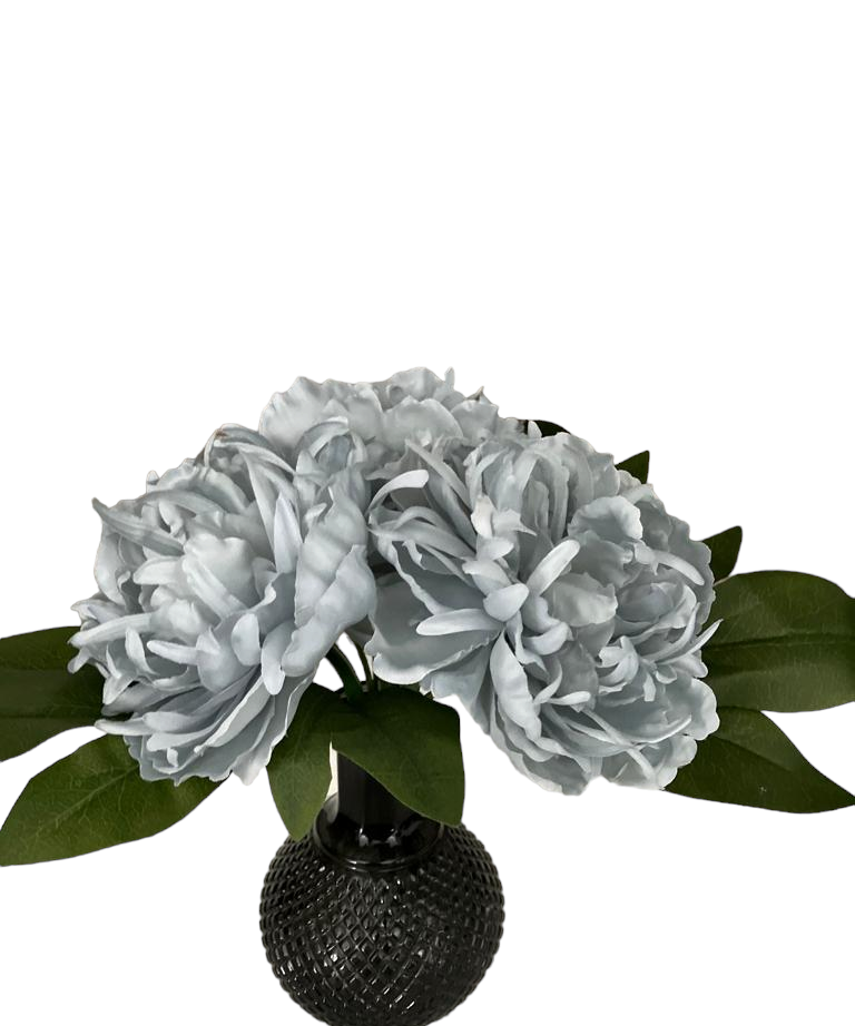 Black and discount grey artificial flowers