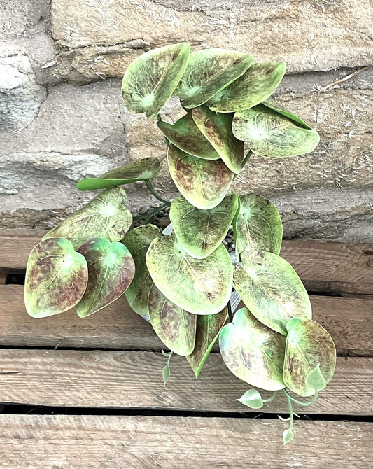 Artificial Printed Mirror Leaf Bunch 28cm