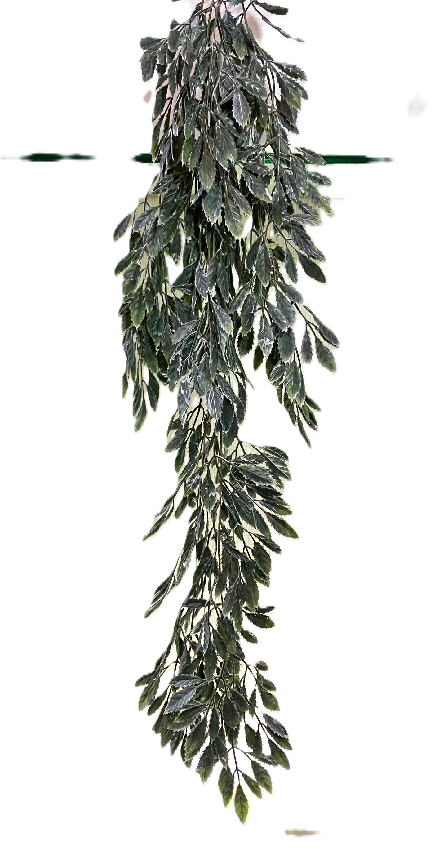 Curtain Wall - Artificial Trailing Dusted Spikey Leaf - MULTIBUY - 6 PLANTS