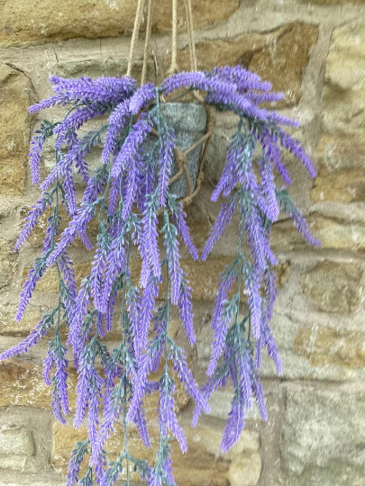 Artificial Trailing Flocked Heather - 90cm