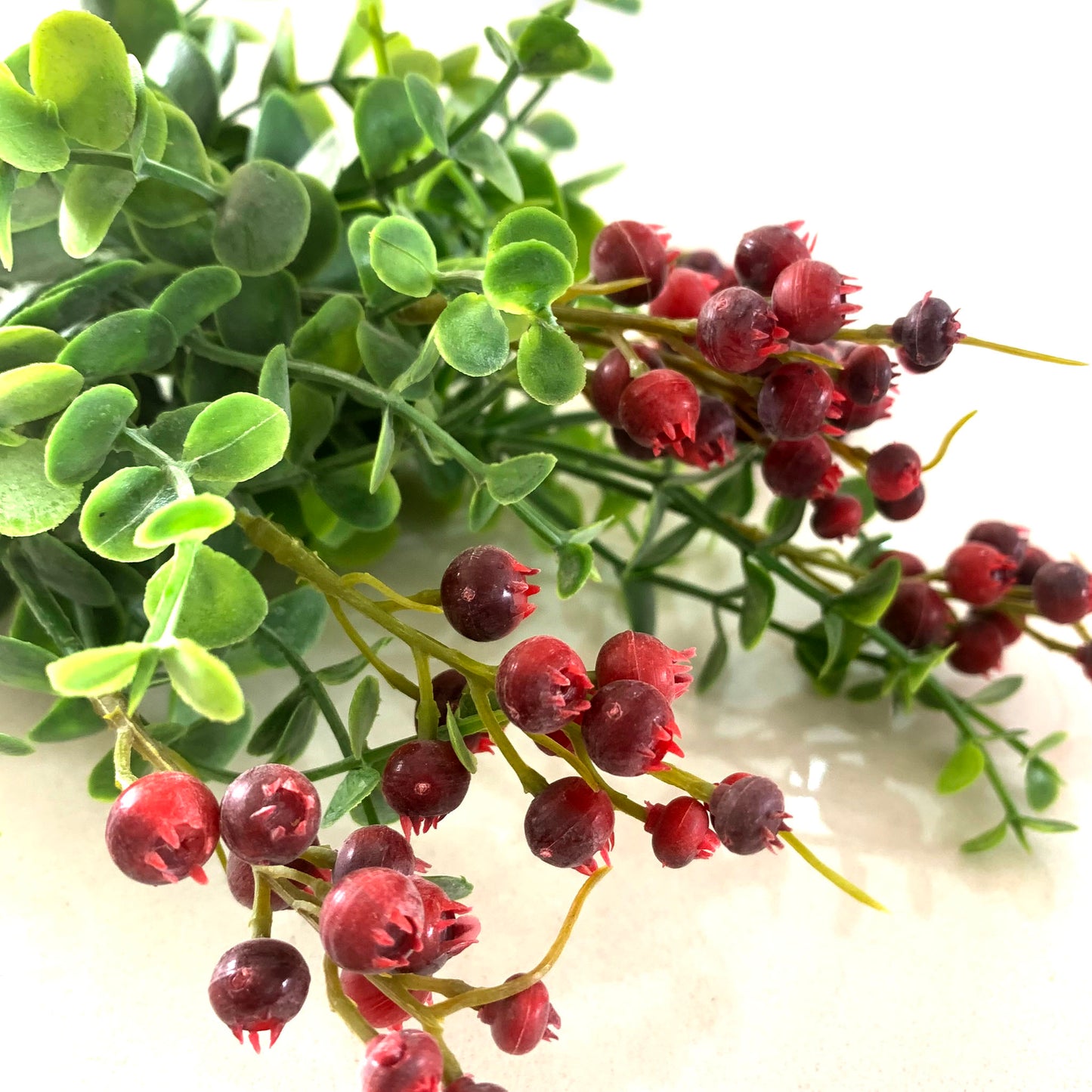 Artificial Berry Bush - red berries, 30cm