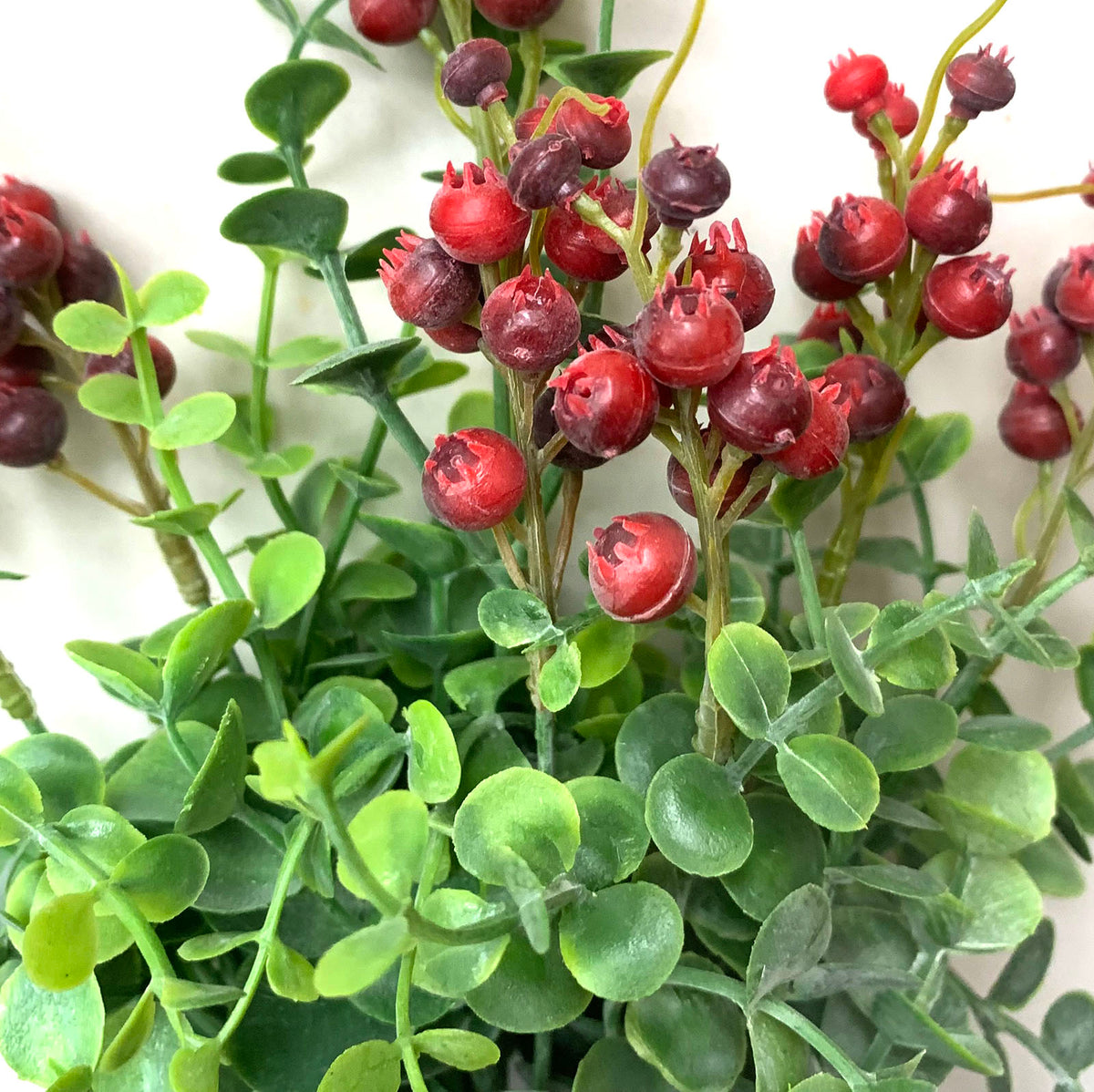 Artificial Berry Bush - red berries, 30cm