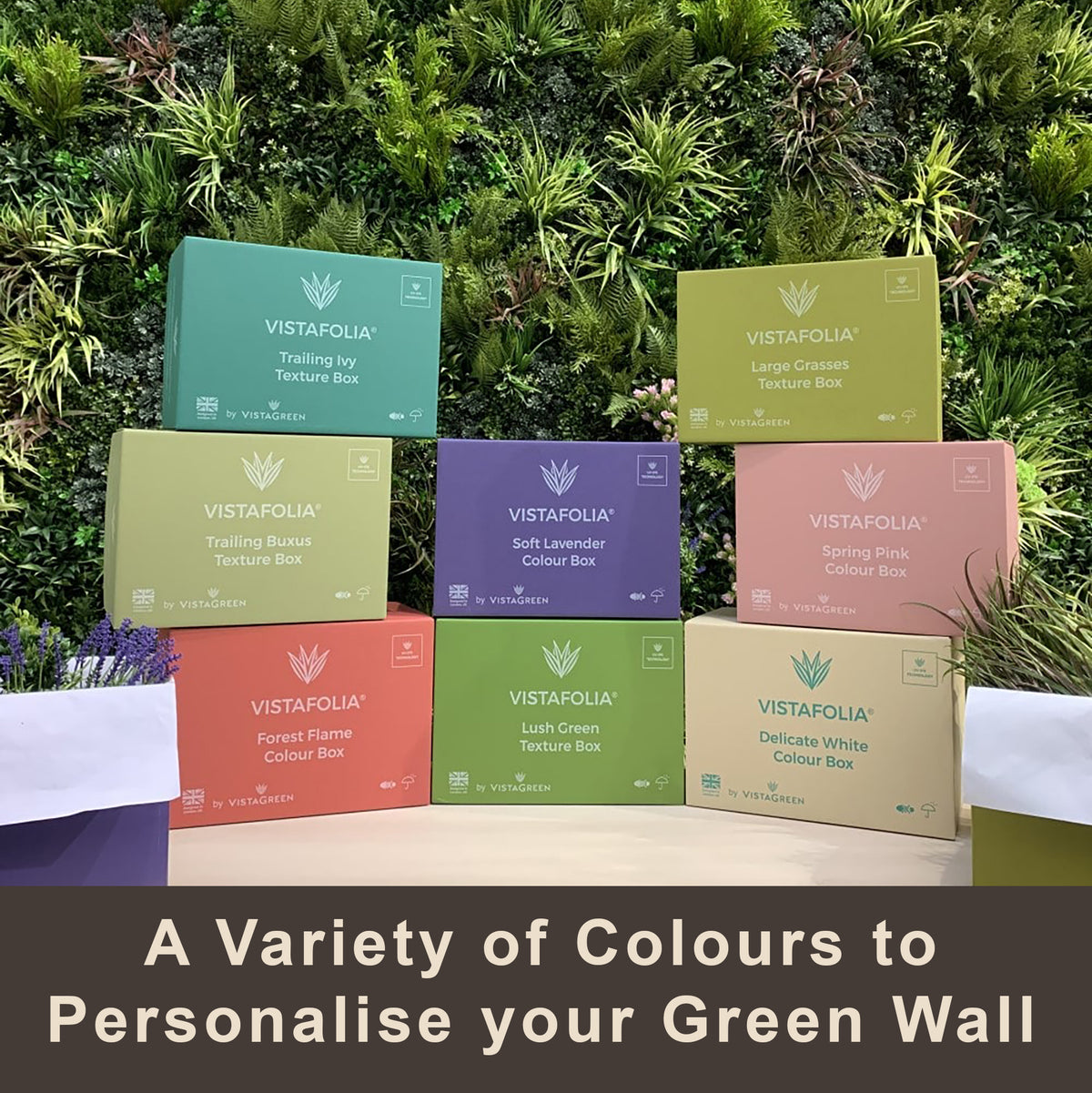 Artificial Green Wall Texture Box -  Lush Green