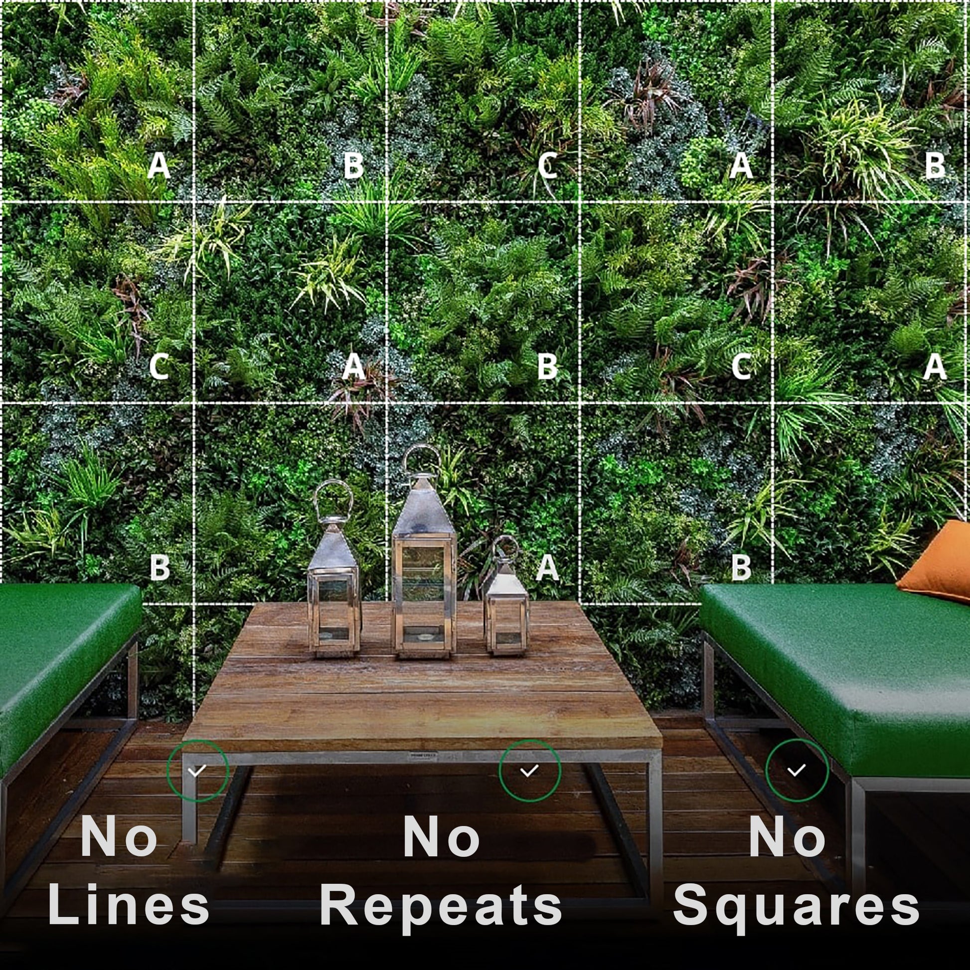 Artificial Green Wall System, Complete Kit by VistaFolia®