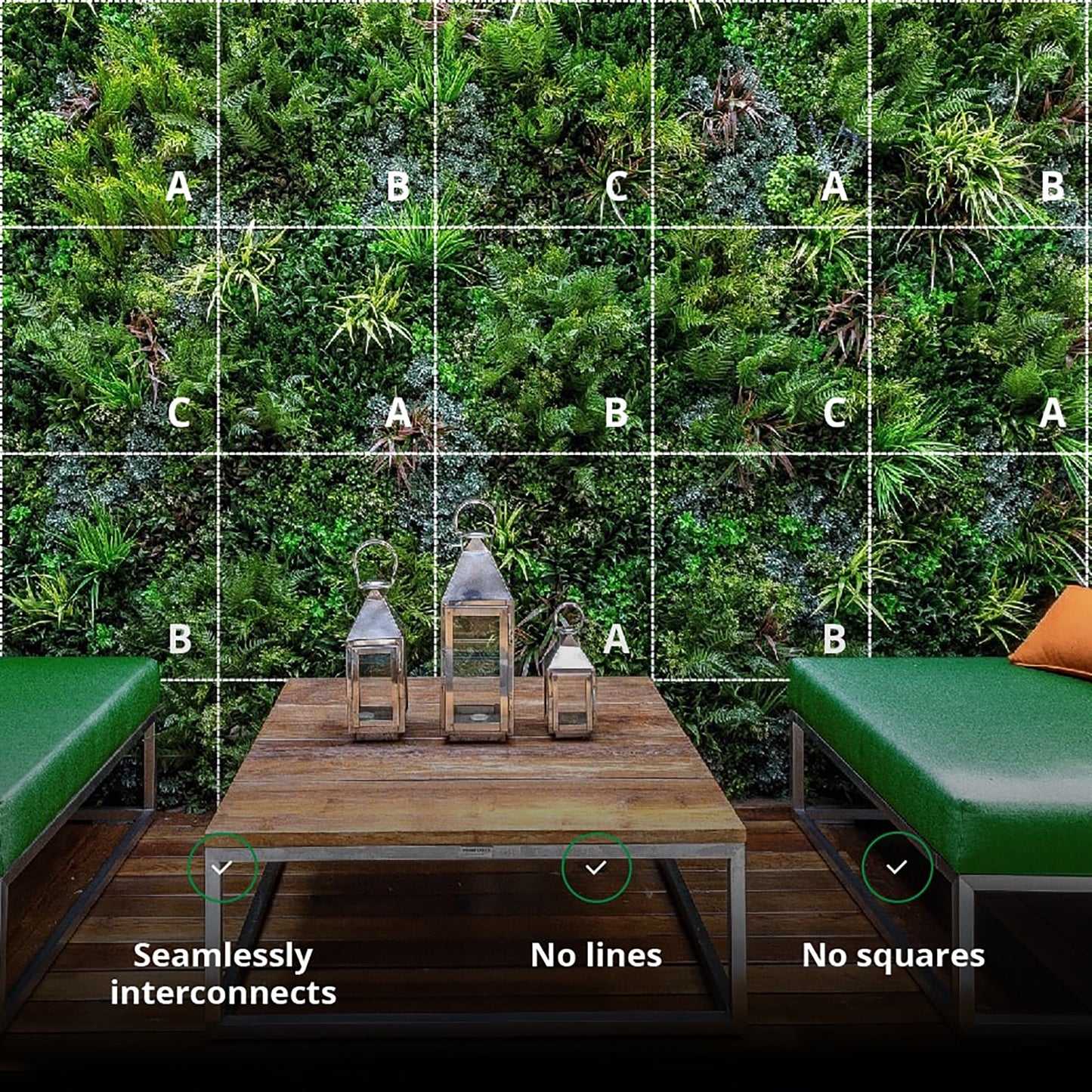 Artificial Green Wall System, Complete Kit by VistaFolia®